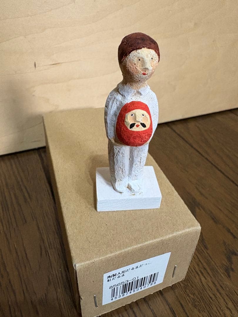 にしおゆき おるがん社 陶製人形 だるまだっこ 紅だるま