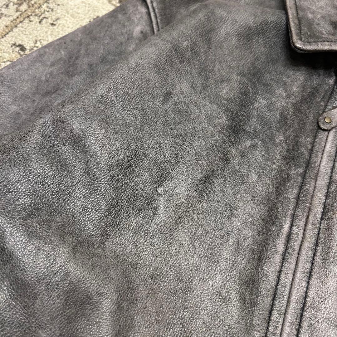 Eddie Bauer エディバウワー 白タグ レザージャケット　牛革　カウ