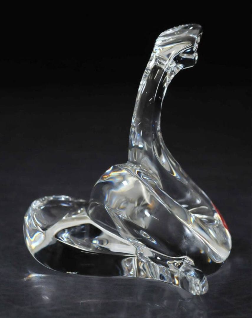 バカラ Baccarat　蛇　スネーク　箱付き　化粧箱　オブジェ　干支