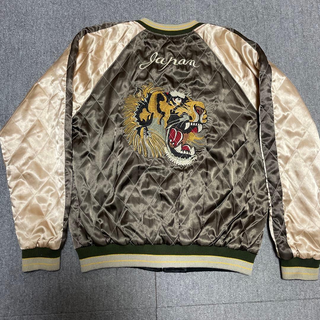 ビンテージ　スカジャン　虎　Lサイズ　ドラゴンフライ　80s90s