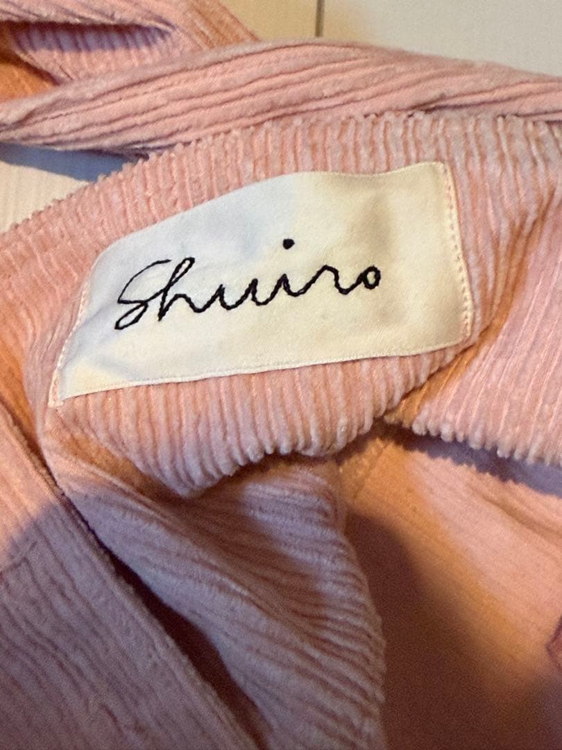 shuiro ピンク コーデュロイ サロペット