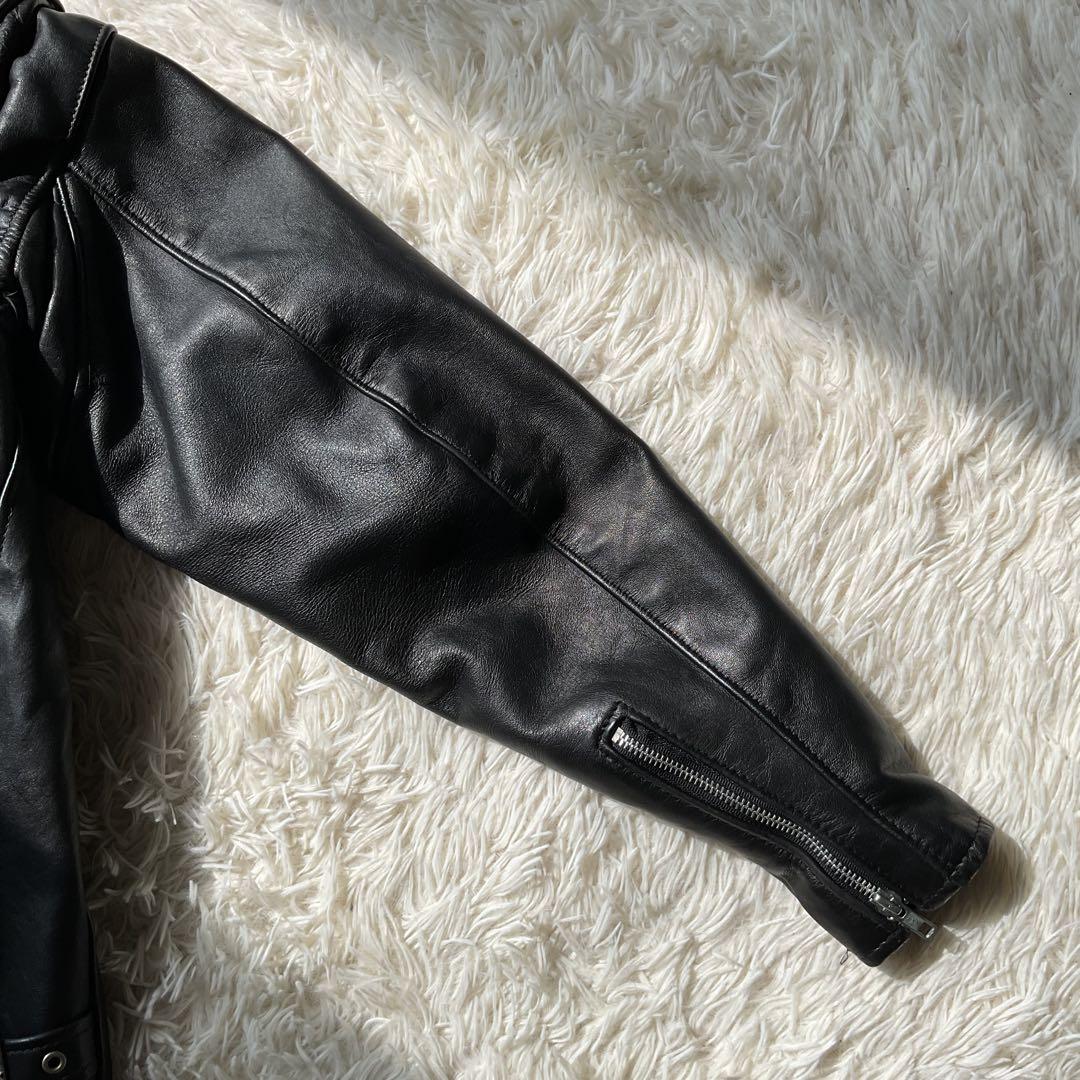 美品✨schott 652 レザージャケット　シングルライダース　本革　38 黒