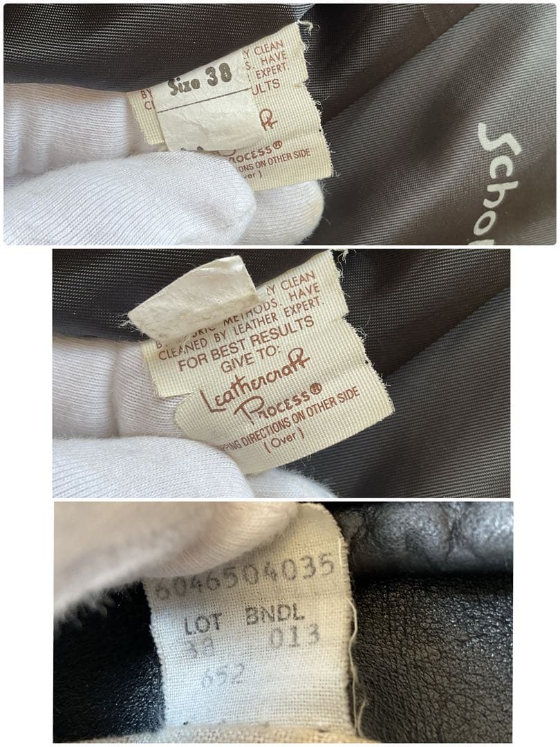美品✨schott 652 レザージャケット　シングルライダース　本革　38 黒
