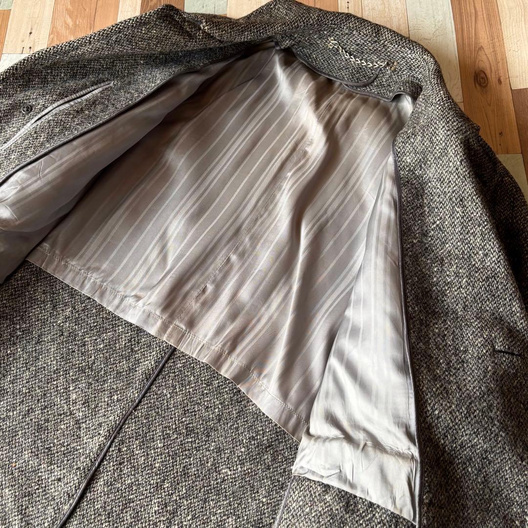 70s Harris Tweed ヴィンテージ バルマカーンコート 英国 古着