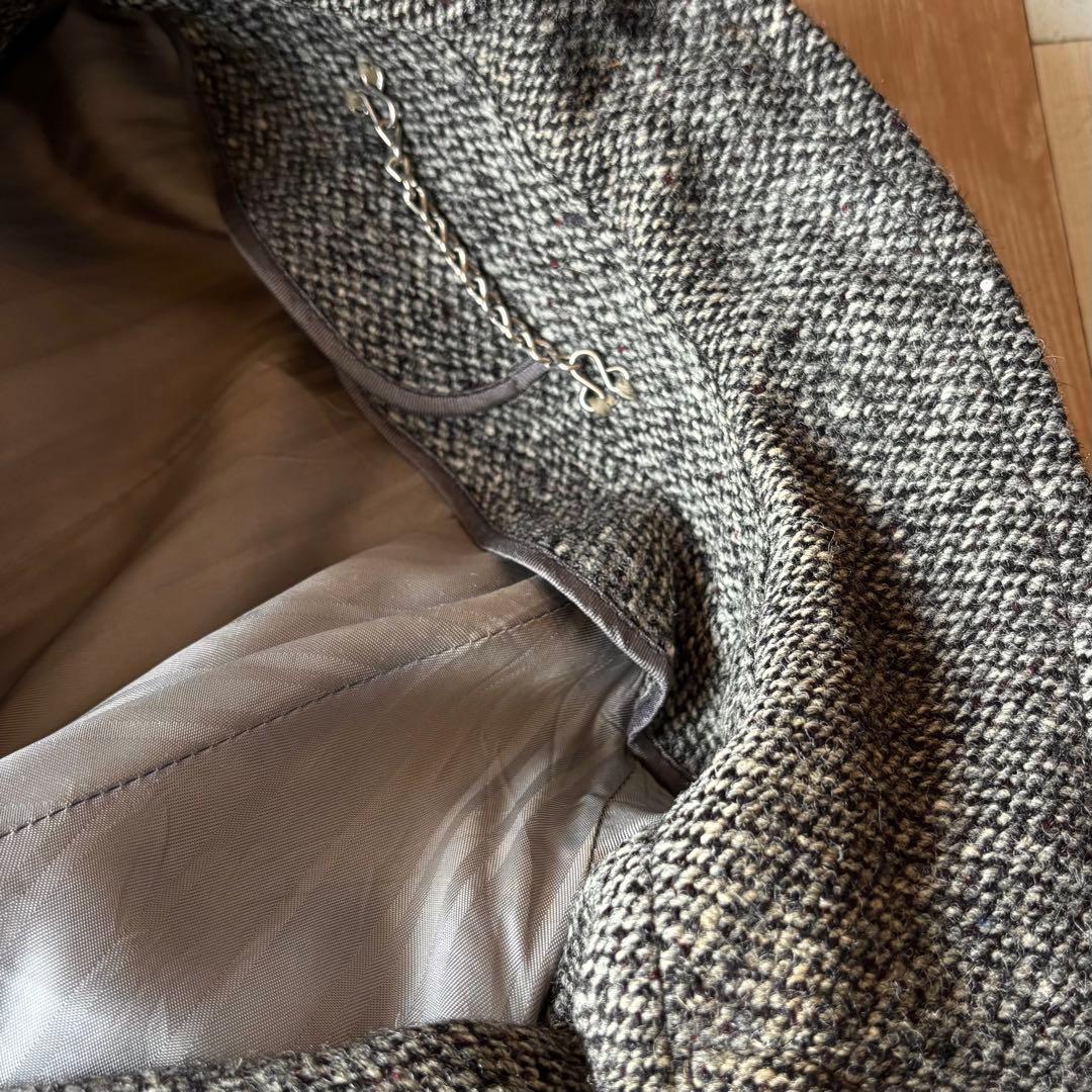 70s Harris Tweed ヴィンテージ バルマカーンコート 英国 古着