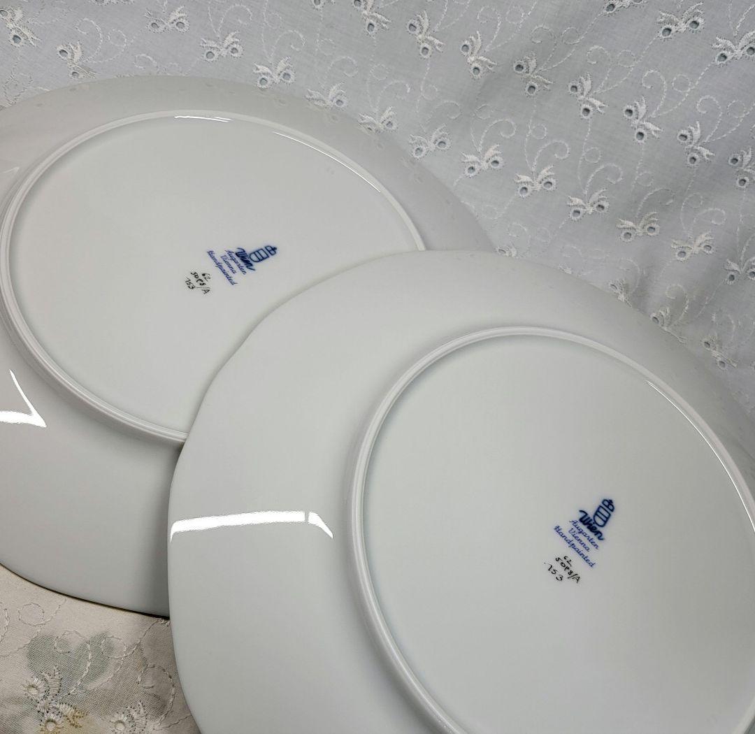 未使用近✨アウガルテン マリアテレジア ティナ プレート 大皿① グリーン薔薇