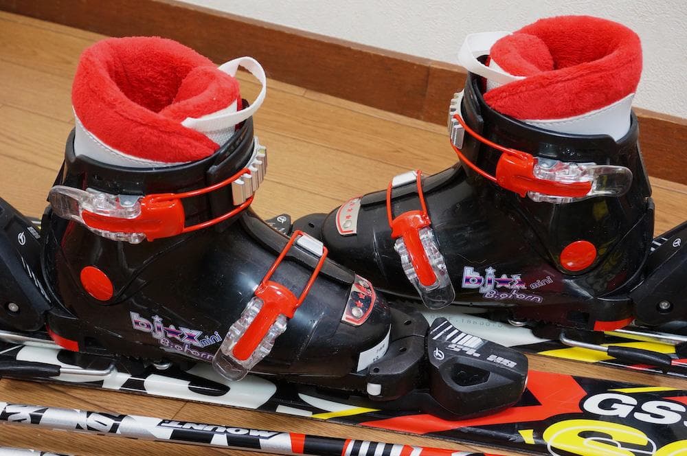 メンテ済 90cm 靴19cm CARVING スキーセット