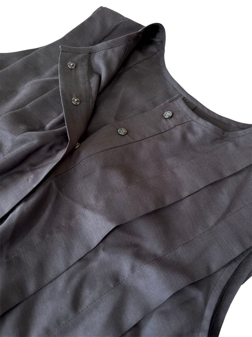 GINZA waggy ブラウン　ノースリーブワンピース　ロング