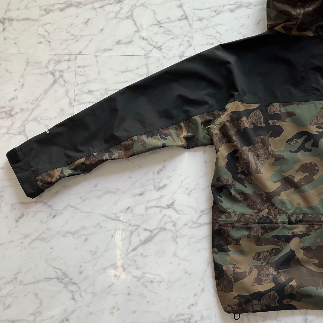 【極美品】THE NORTH FACE／GORE-TEX 迷彩カモ×ブラックXL