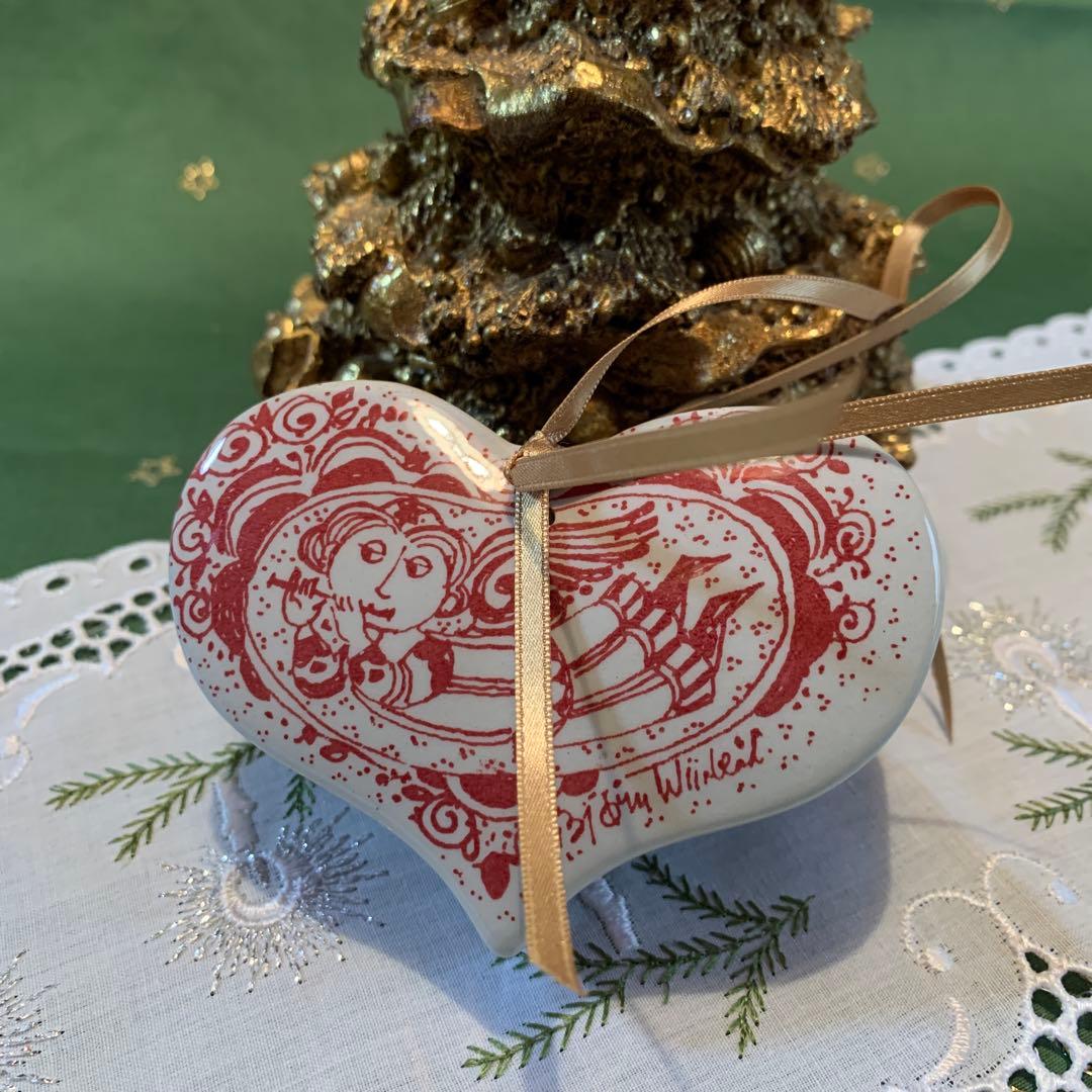 ビヨンヴィンブラッド　赤色のニモール窯のビンテージ天使のオーナメント！可愛い！