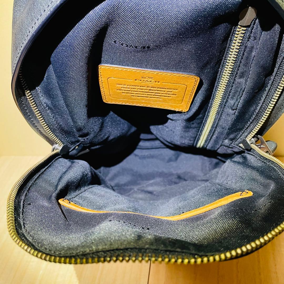 【極美品】COACH/コーチ/オールレザー/ボディバッグ/スリング/72096黒