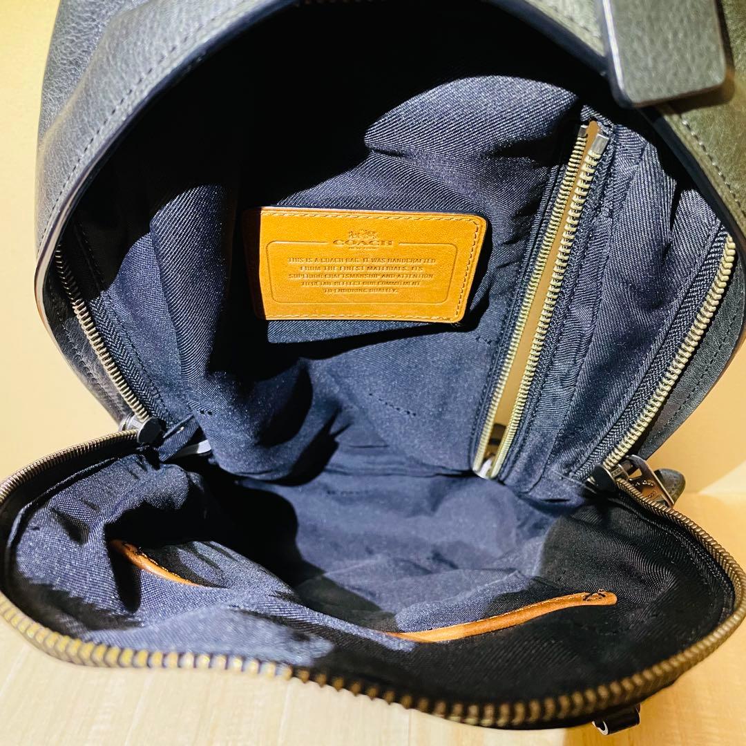 【極美品】COACH/コーチ/オールレザー/ボディバッグ/スリング/72096黒