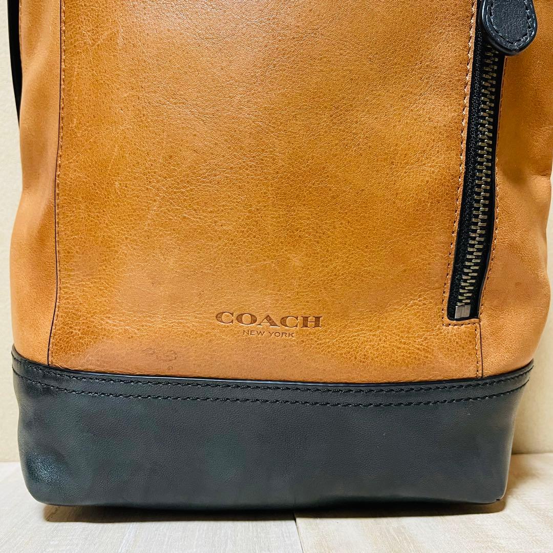 【極美品】COACH/コーチ/オールレザー/ボディバッグ/スリング/72096黒