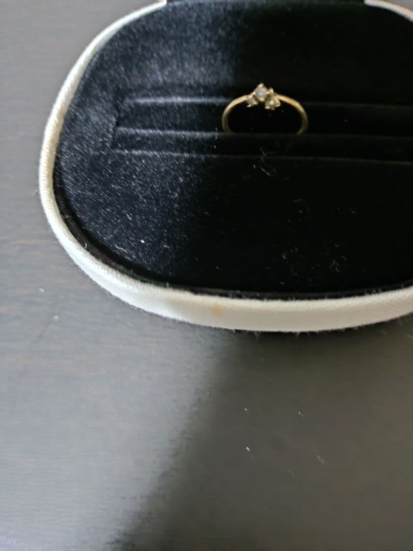 専用箱付き noguchi グレイダイヤ ピンキーリング 4〜5号 グレーダイヤ