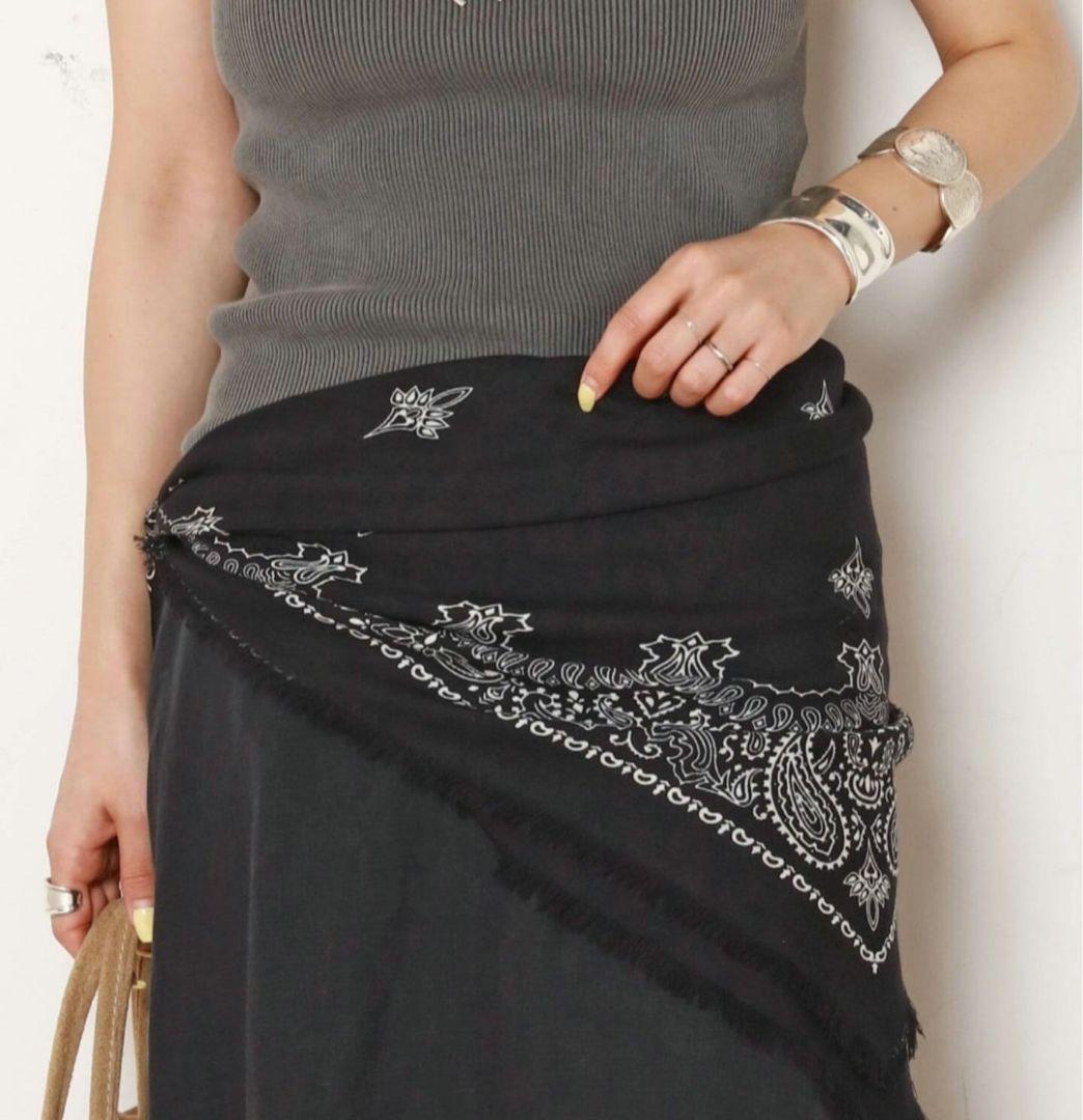 デスティン　別注フリンジバンダナ　ブラック