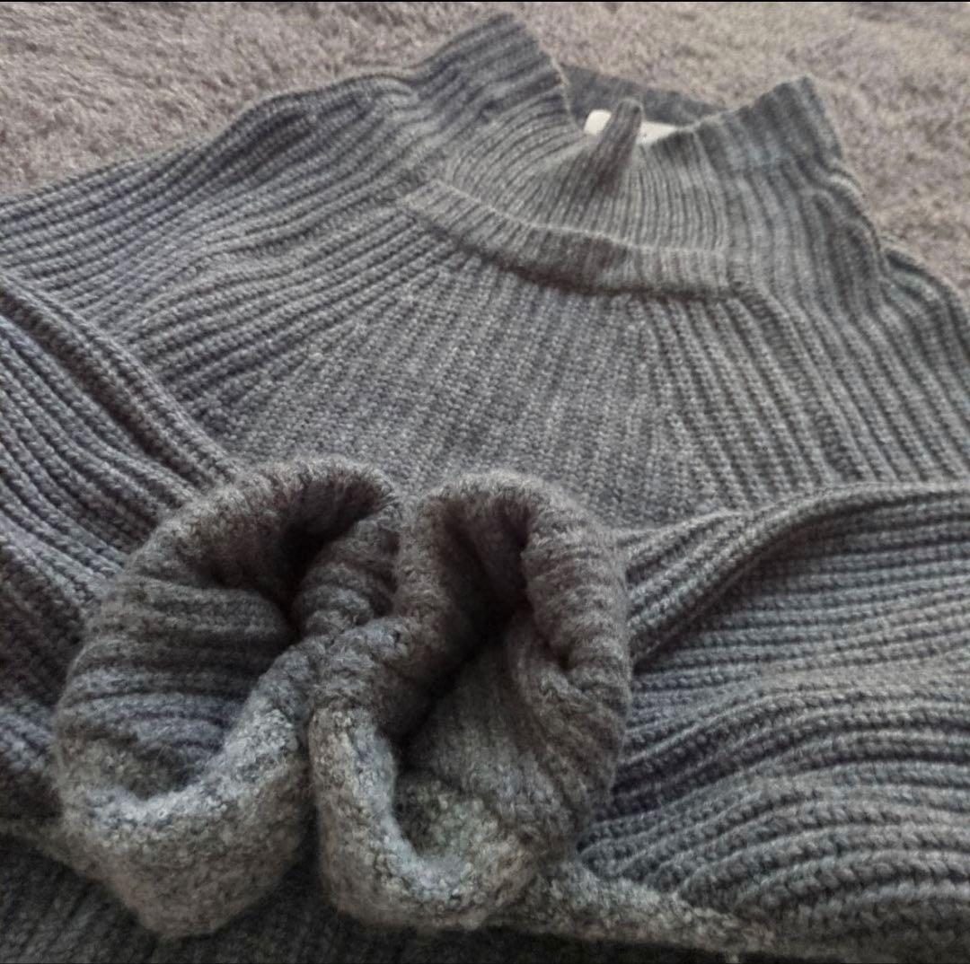 TOGA PULLA グレー タートルネックセーター　アルパカ混