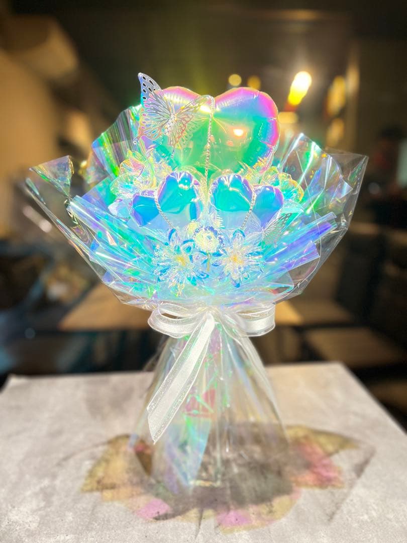 お菓子ブーケ　バルーンブーケ　誕生日　結婚式　推し活　オーロラ 卒業 花束