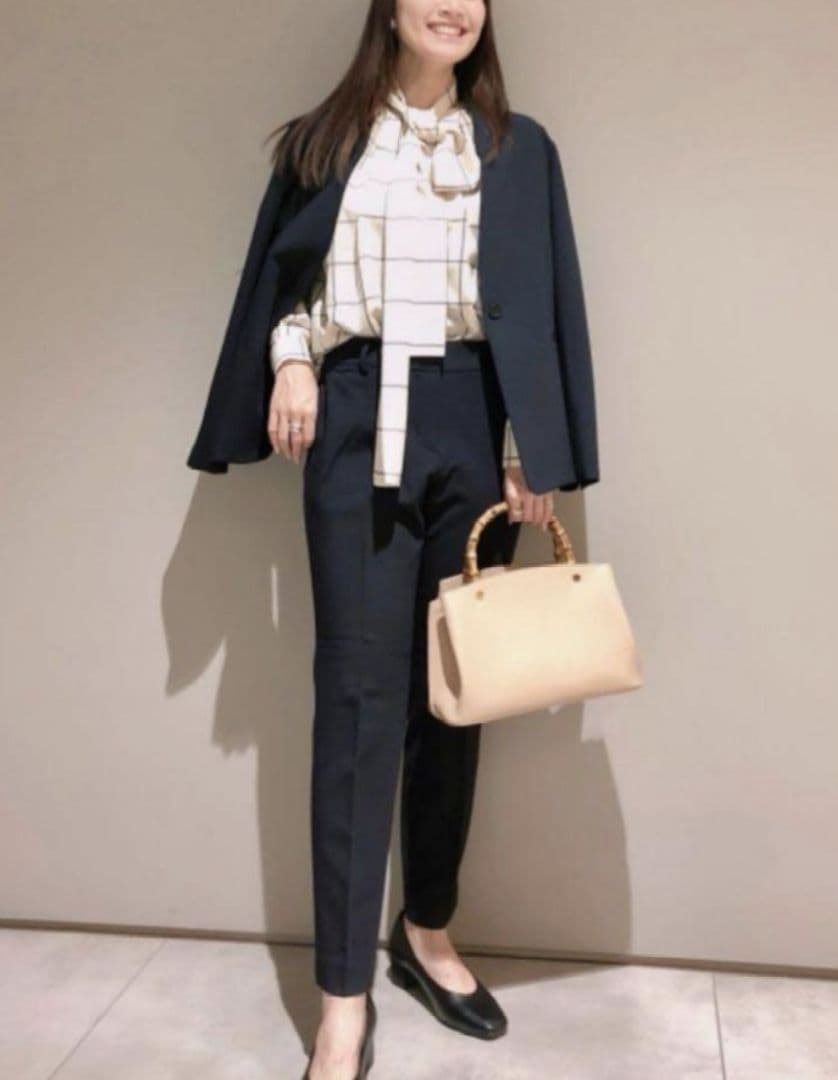 極美品 PLST カラーレスジャケット セットアップ パンツ S