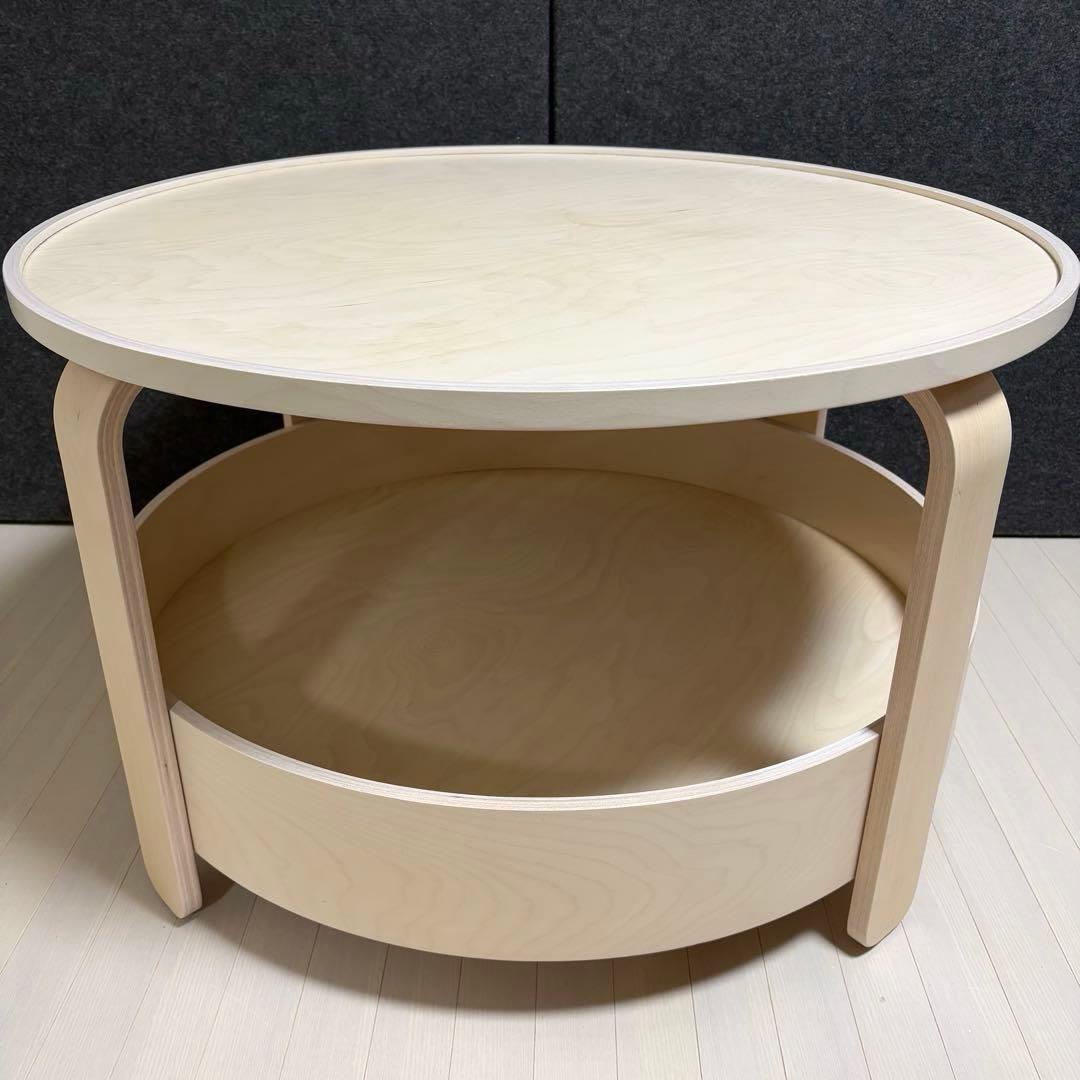 IKEA BORGEBY ボルゲビー　コーヒーテーブル　バーチ材　丸テーブル