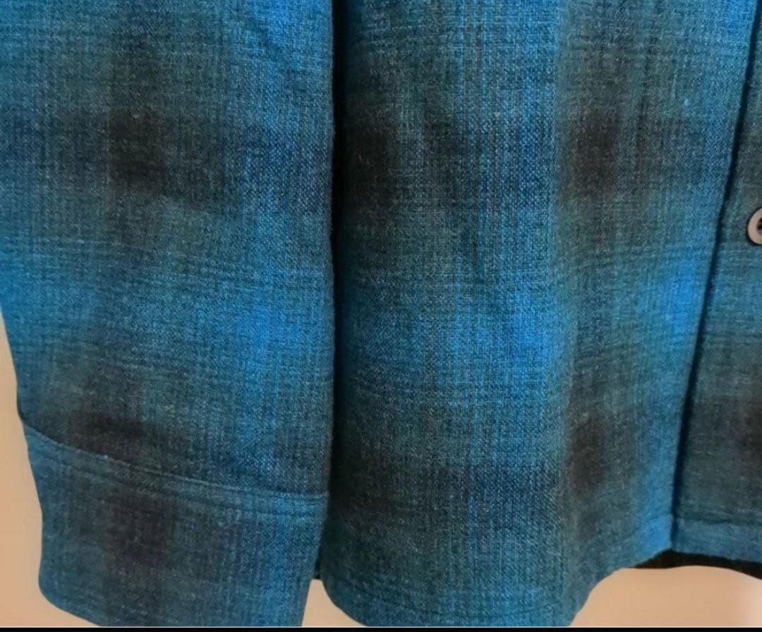 back number FJ バックナンバー　ボードシャツ　青黒シャドー　新品S