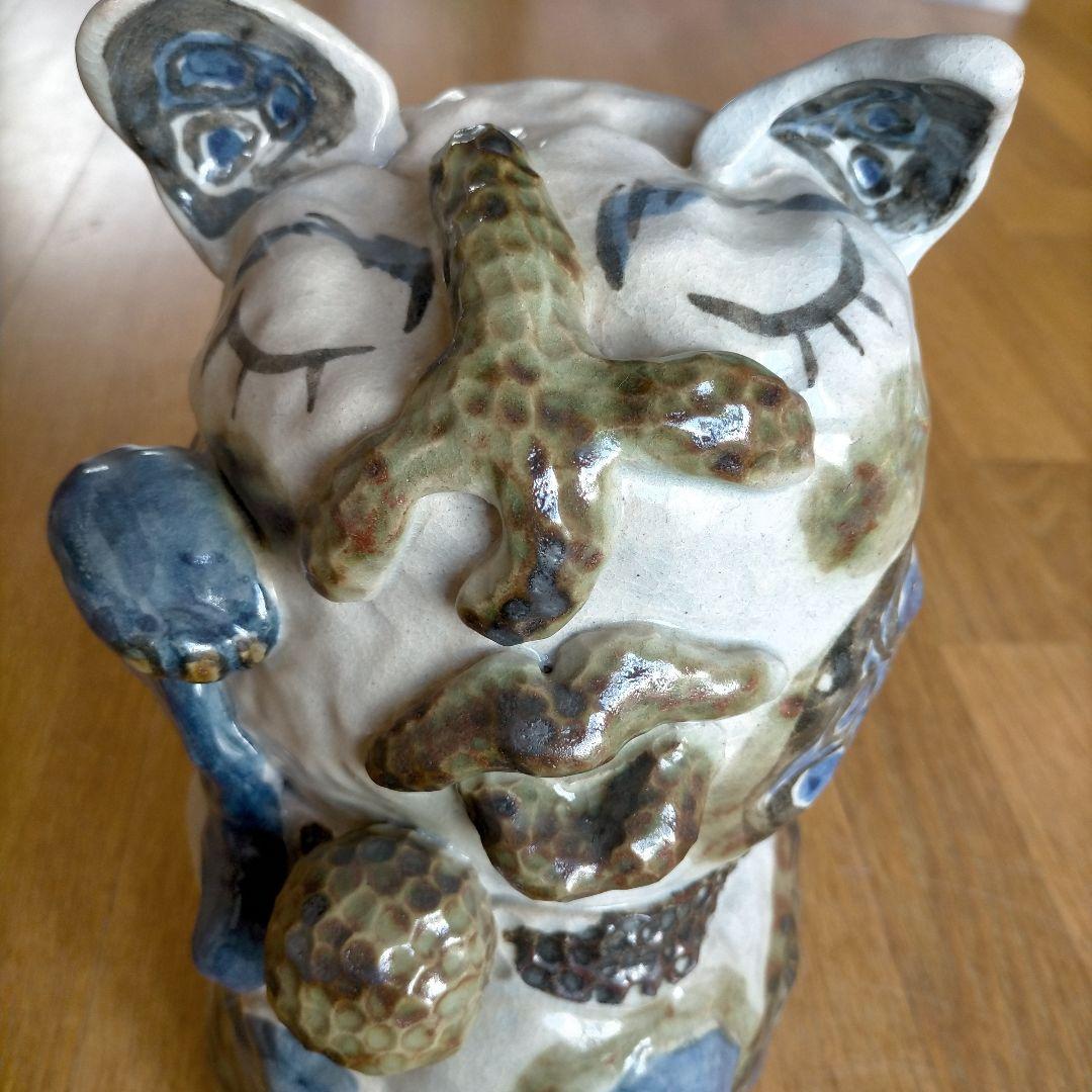 まねき猫 陶製 置物 一点物