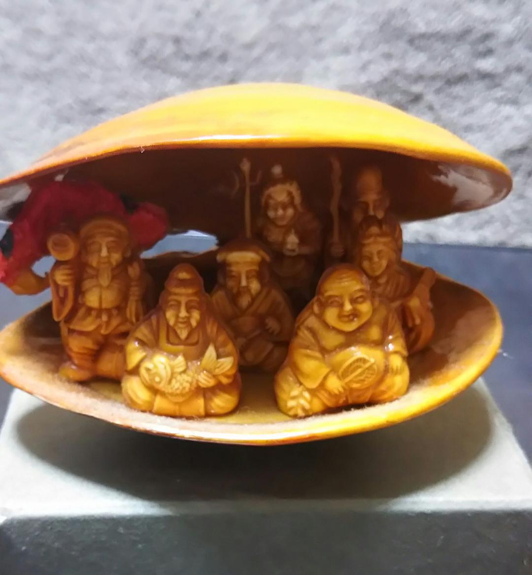 成田山  七福神 木彫