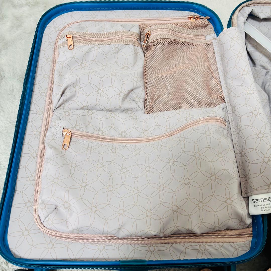 良品　サムソナイト　Theoni　スーツケース　TSAロック　4輪　ターコイズ