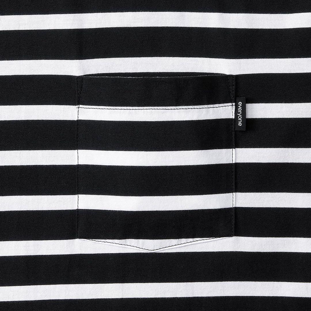 トップス everyone high-gauge cotton border long