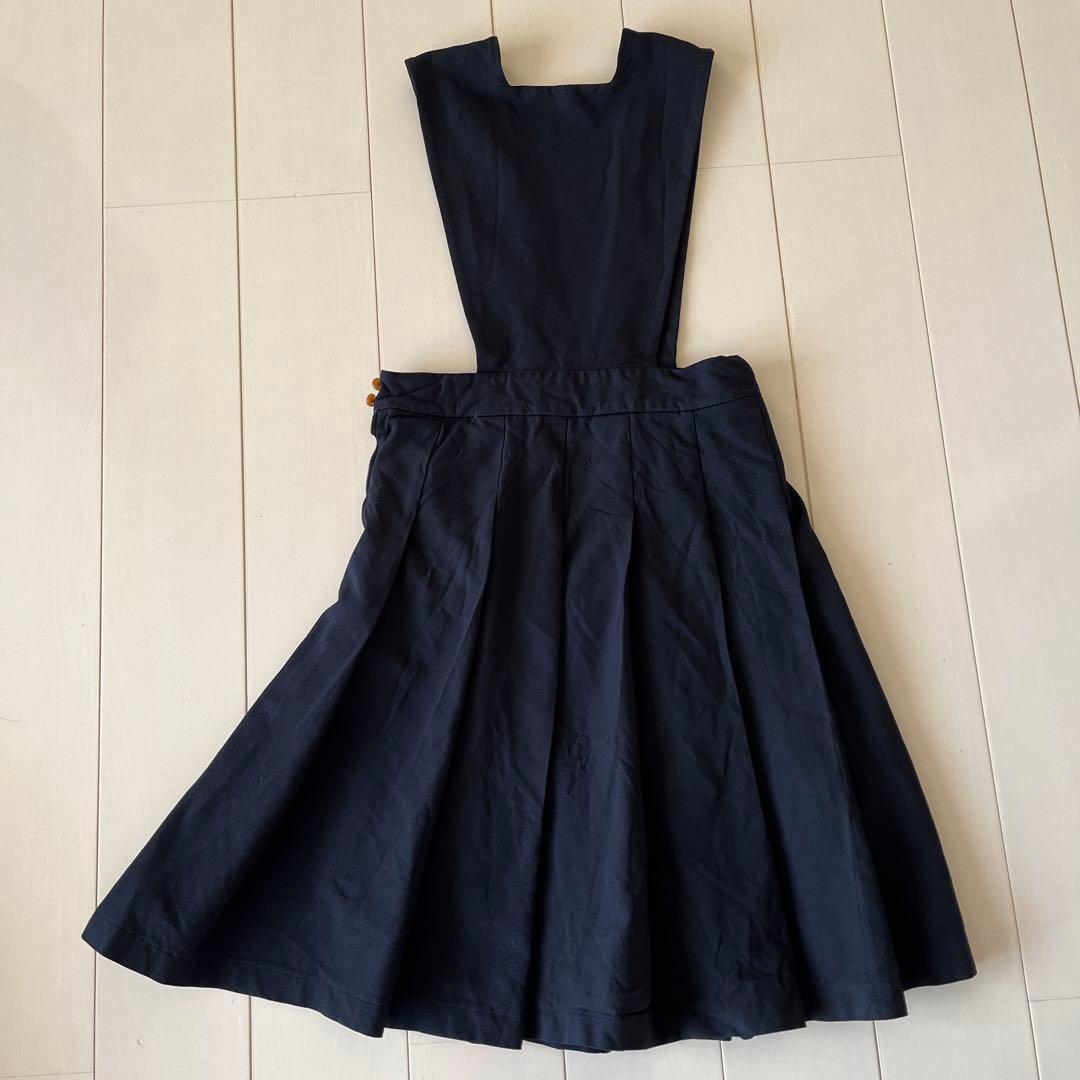 コムデギャルソン　ネイビー 吊りスカート