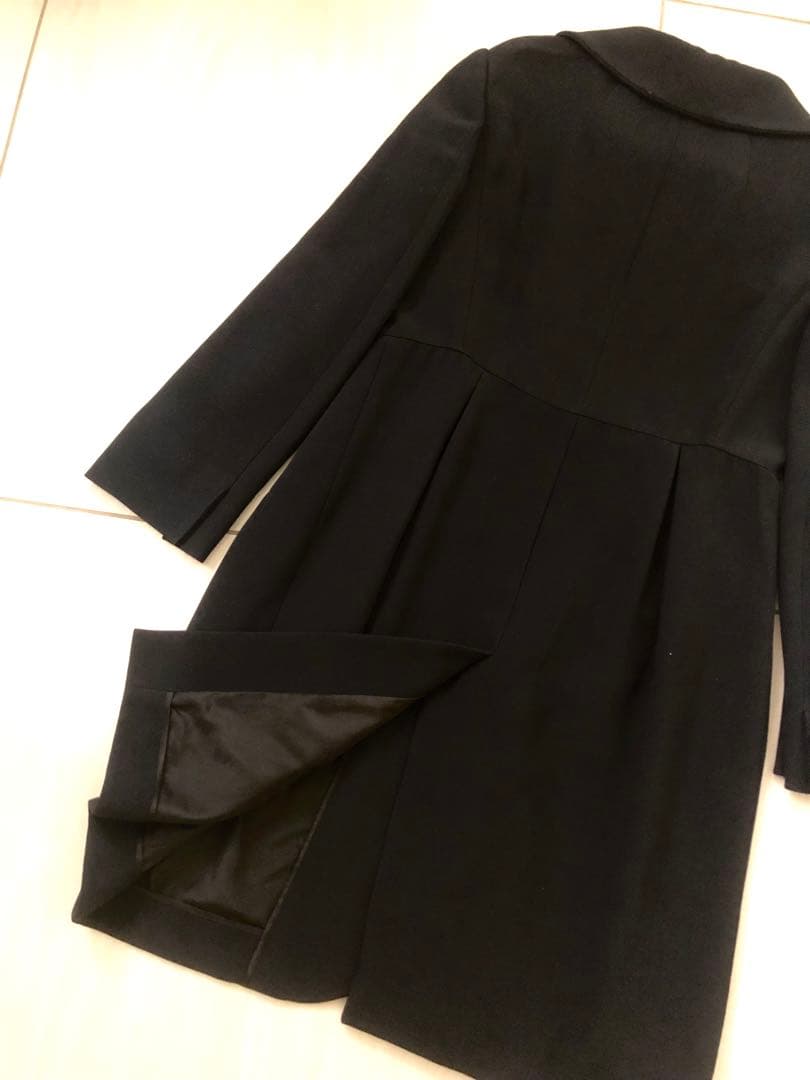 miu miu ミュウミュウ　ブラック ラウンドカラー　コート