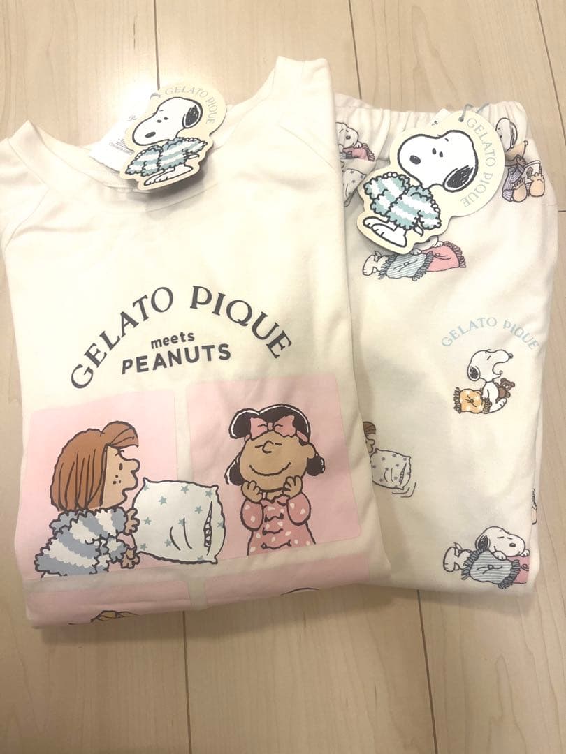 【匿名配送】ジェラートピケ　スヌーピー　ルームウェア　上下セット