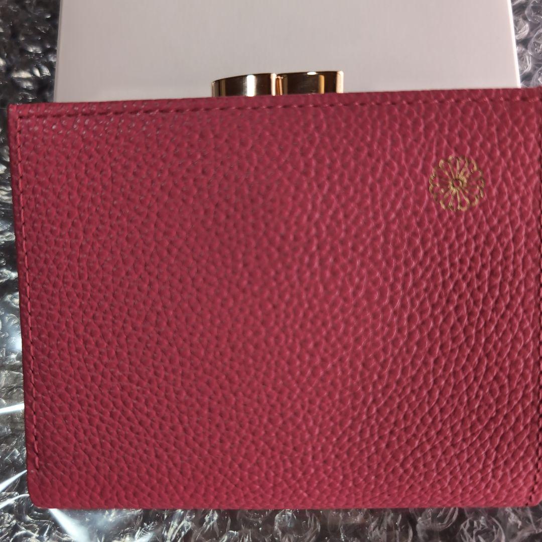 皇居 財布 がま口 ２つ折財布 ローズピンク 新品 箱有り