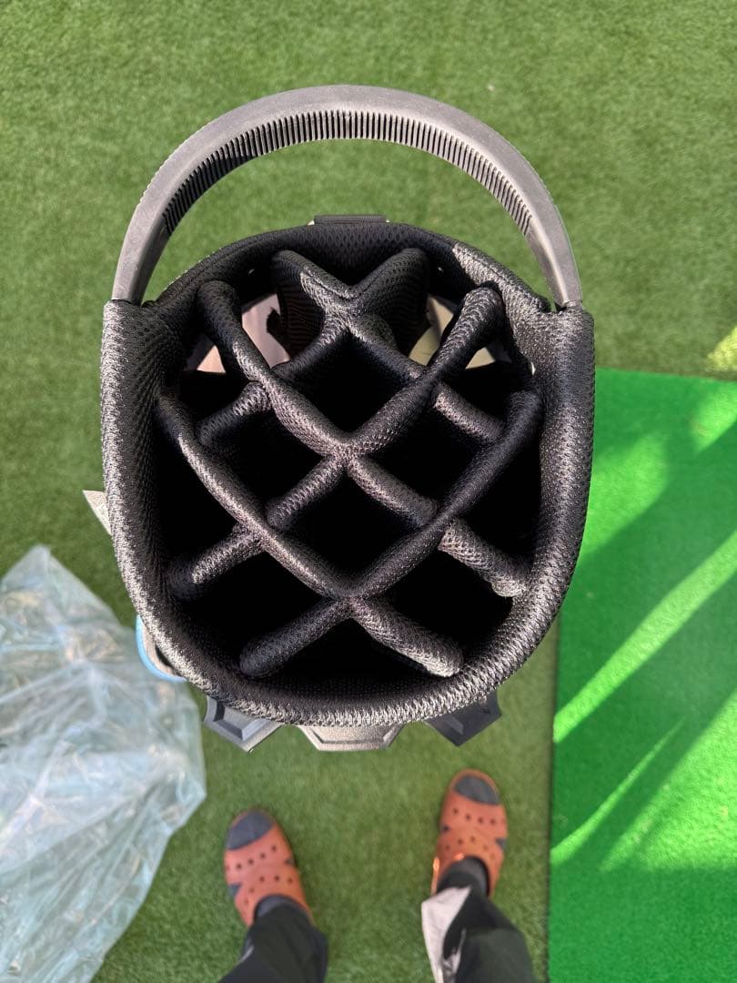 新品 PGM GOLF キャディバッグ 白 黒 青 ゴルフバッグ 14分割