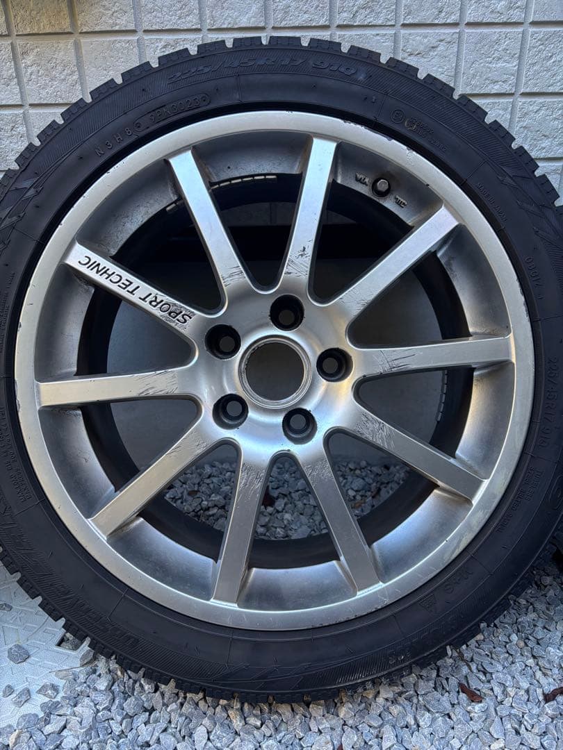 引き取り限定VWゴルフ7 スタッドレス ホイール付 17インチ 2023年製