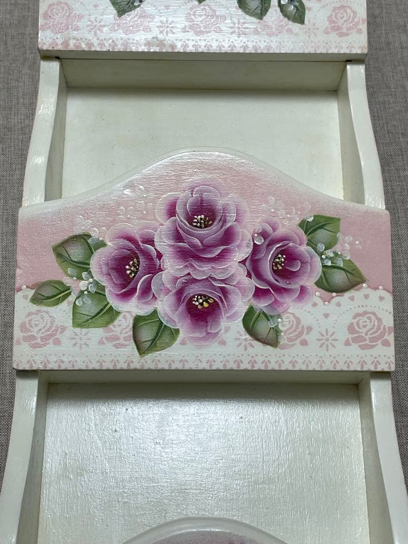 *ハンドメイド* トールペイント ビューティフルローズ レターケース 新品未使用