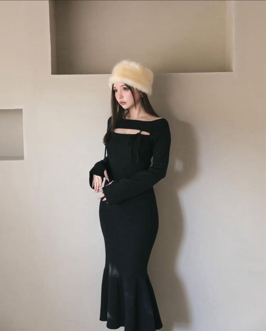 andmary Bebe knit dress 黒　black アンドマリー