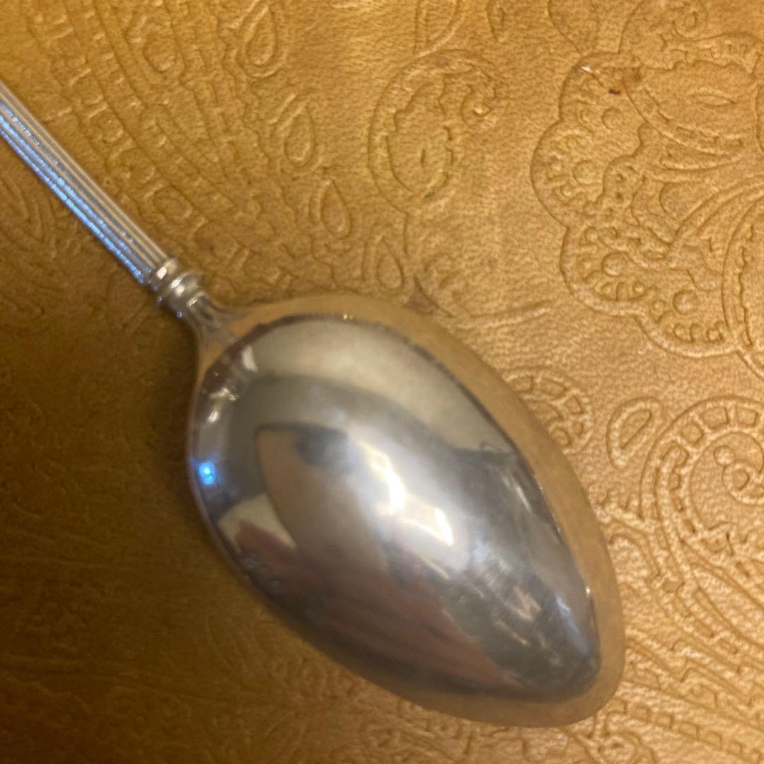 【純銀/約41g】ドイツ ティースプーン/12cm【マスカロン】