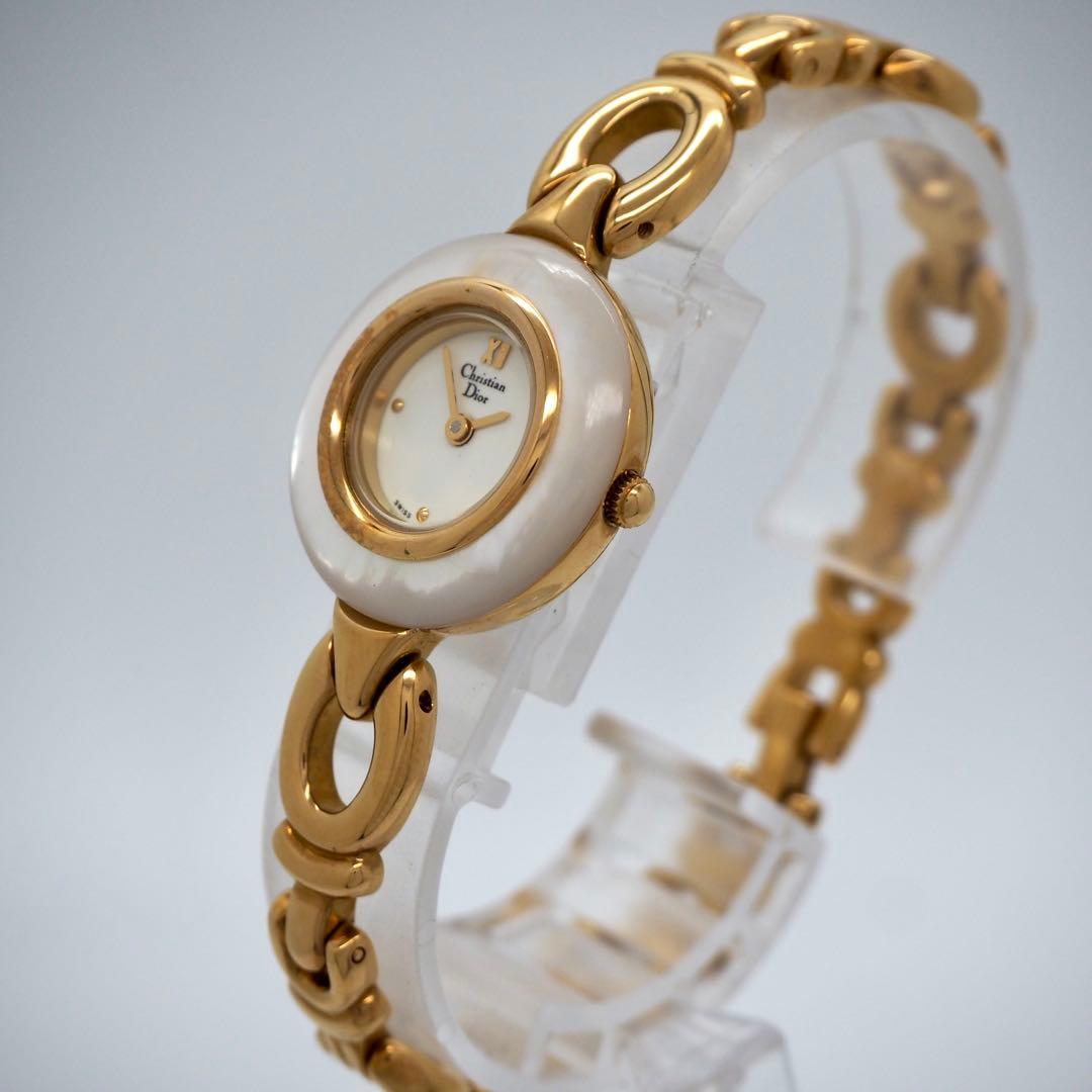 20 稼働【美品】Dior時計　チェンジベゼル　箱付き　デッドストック　ゴールド