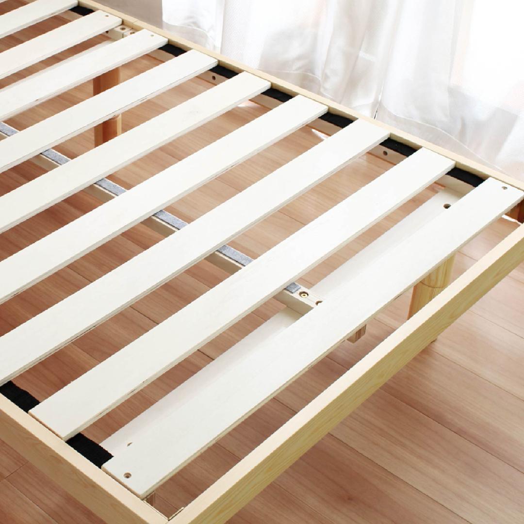 シングル　スノコベッド　高さ３段階　天然木　合格パイン材　新品送料込