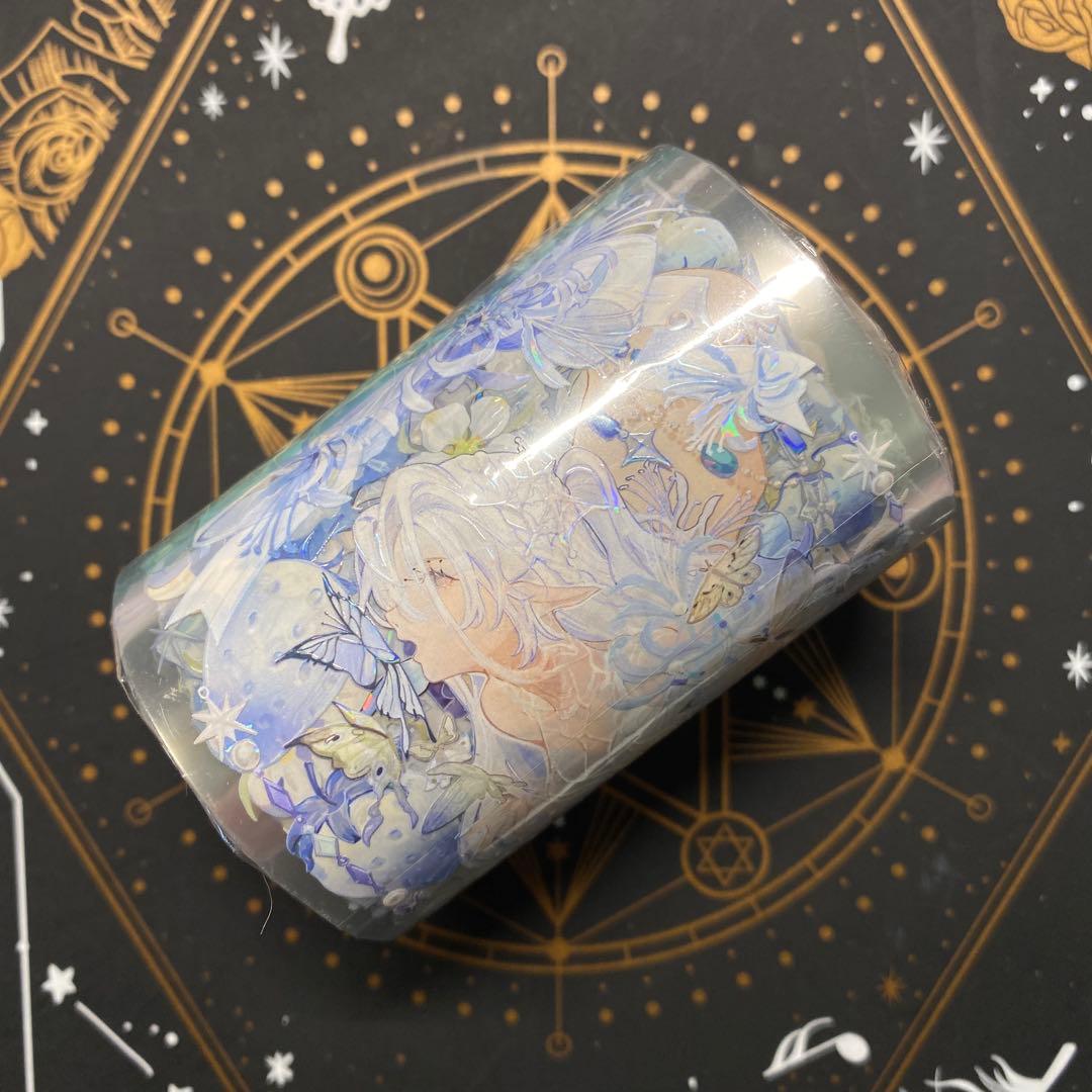 【E】海外　10m巻　貝殻光マスキングテープ　人物系/動物装飾系