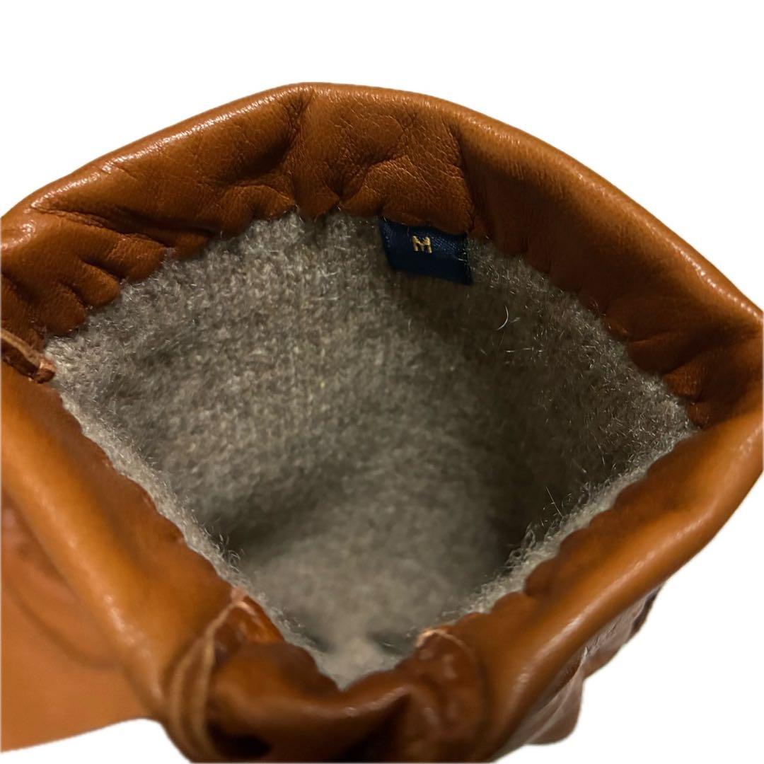 ブルックスブラザーズ　ラムスキン　カシミヤライニング　グローブ　ブラウン