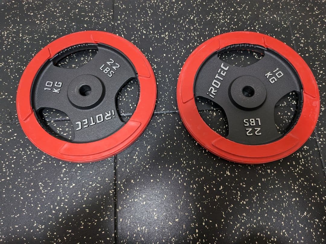 IROTEC 10kg ウエイトプレート 2枚セット　28ミリ用