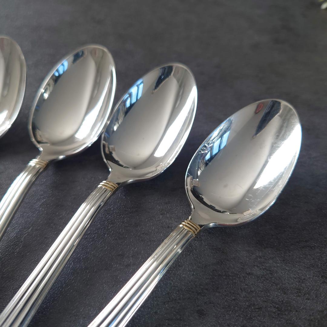 希少 美品 クリストフル アリアゴールドリング コーヒースプーン 6点