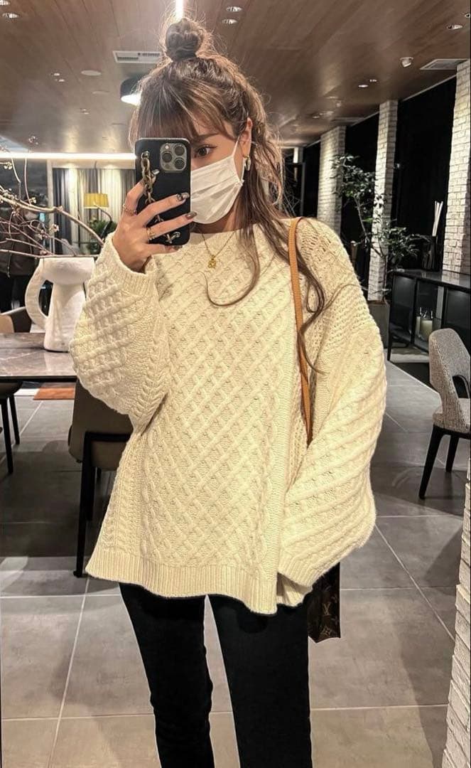 ☆Glam Lips☆ケーブルニットプルオーバー☆