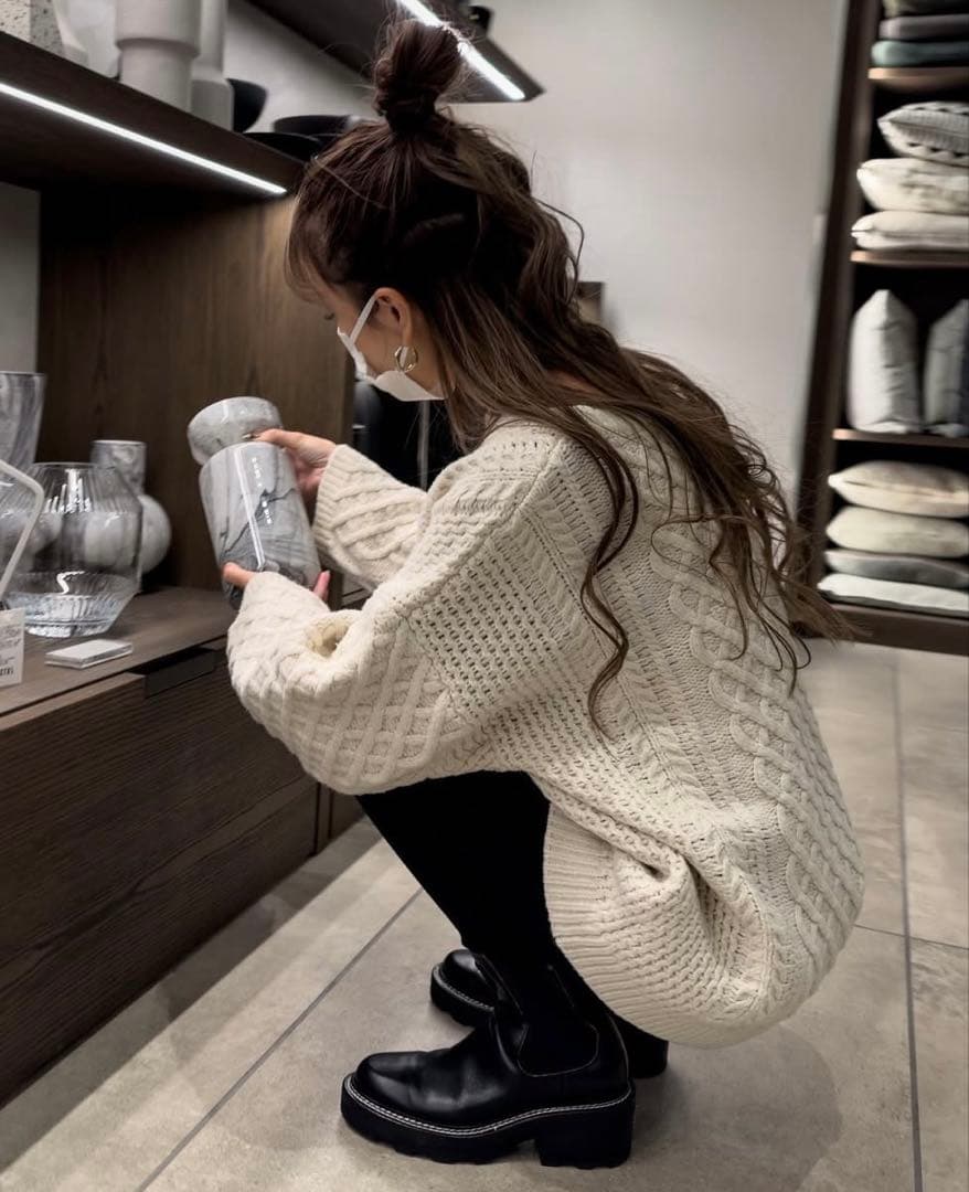 ☆Glam Lips☆ケーブルニットプルオーバー☆