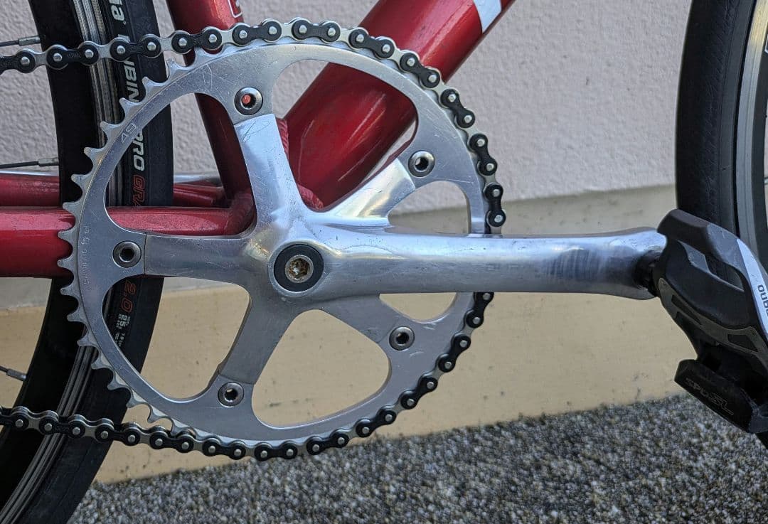 パーツ SHIMANO DURA-ACE fc-7600 165mm njs 49t