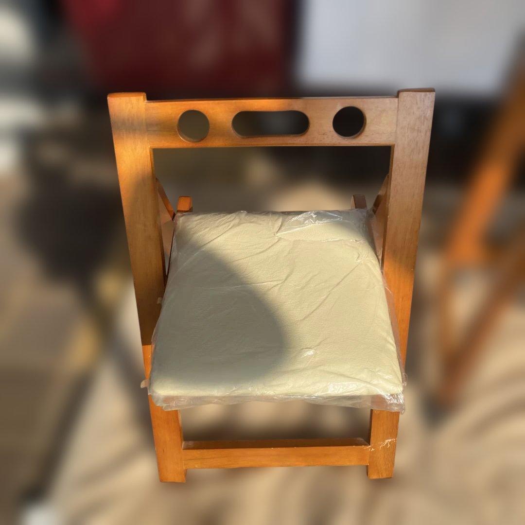 新たに傷入りました！CD 折りたたみデスク&チェア　収納付き　キャスター