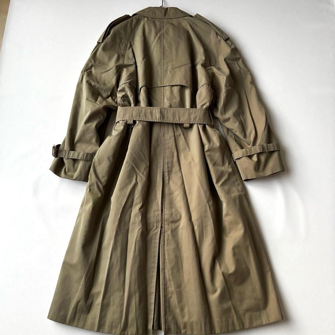 極美品✨アクアスキュータム　トレンチコート　長袖ライナー　ベルト　玉虫　マキシ丈