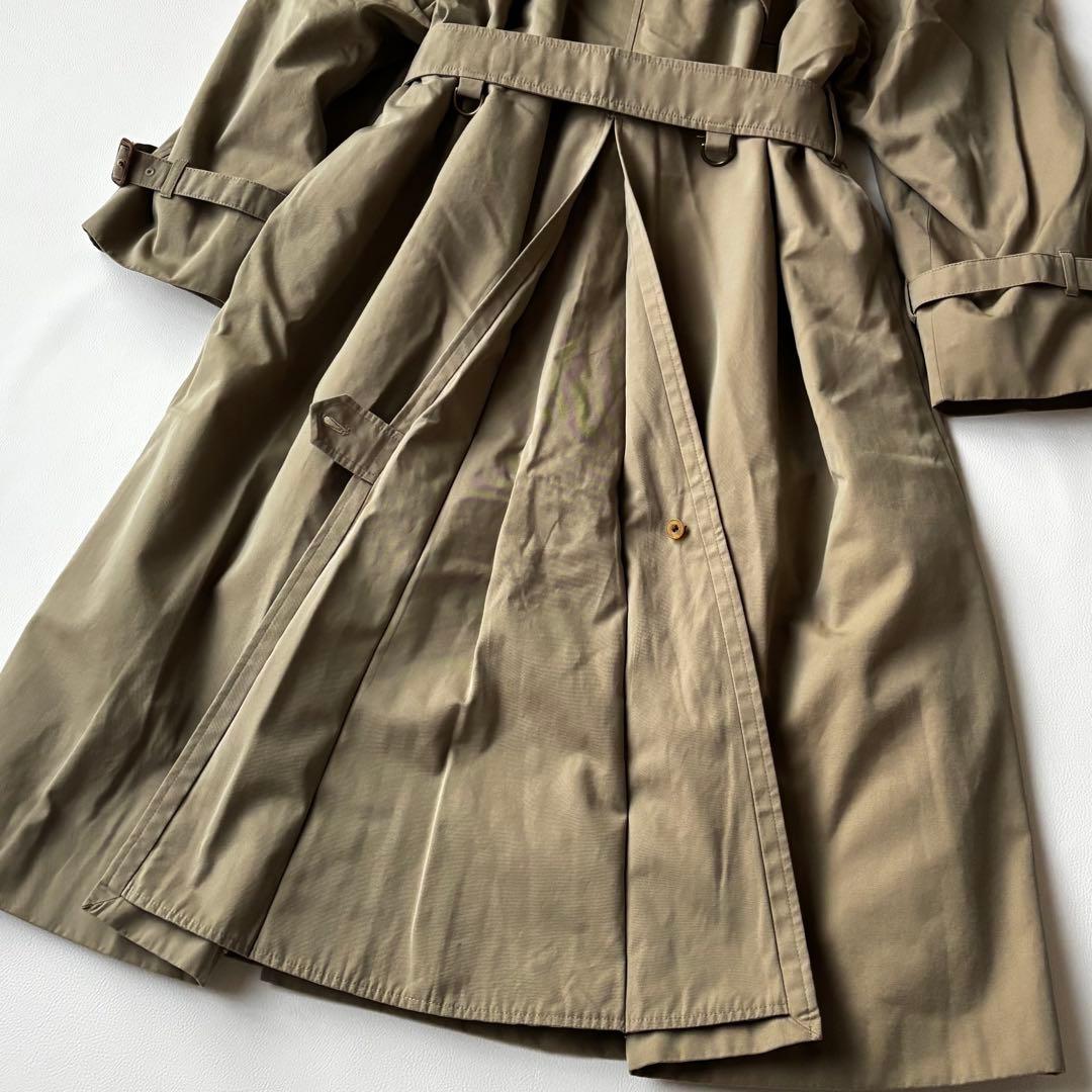 極美品✨アクアスキュータム　トレンチコート　長袖ライナー　ベルト　玉虫　マキシ丈