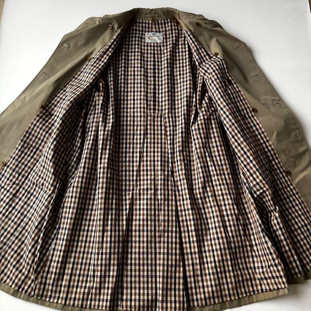 極美品✨アクアスキュータム　トレンチコート　長袖ライナー　ベルト　玉虫　マキシ丈